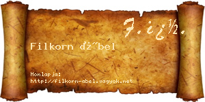 Filkorn Ábel névjegykártya